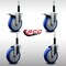 Service Caster 5'' SS Blue Poly Swivel 3/4'' Expanding Stem Caster Set 2 Total Lock Brakes, 4PK SCC-SSEXTTL20S514-PPUB-BLUE-2-S-2-34 - alternate 2